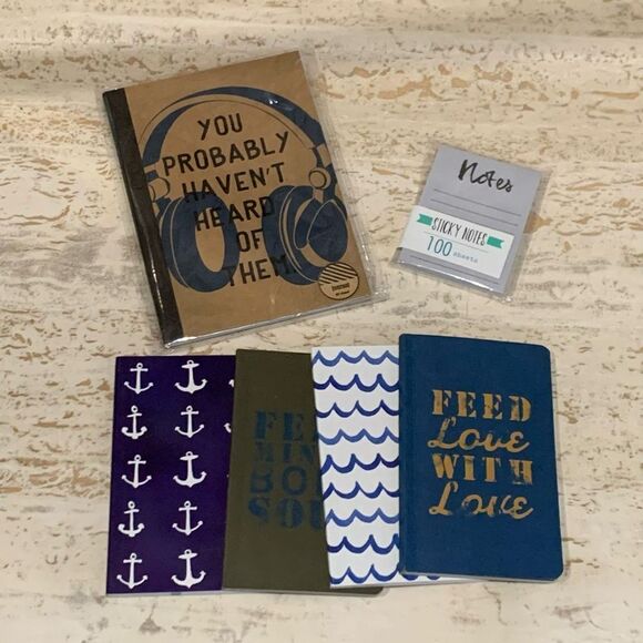 Set of blue  notebooks from target - Picture 1 of 11